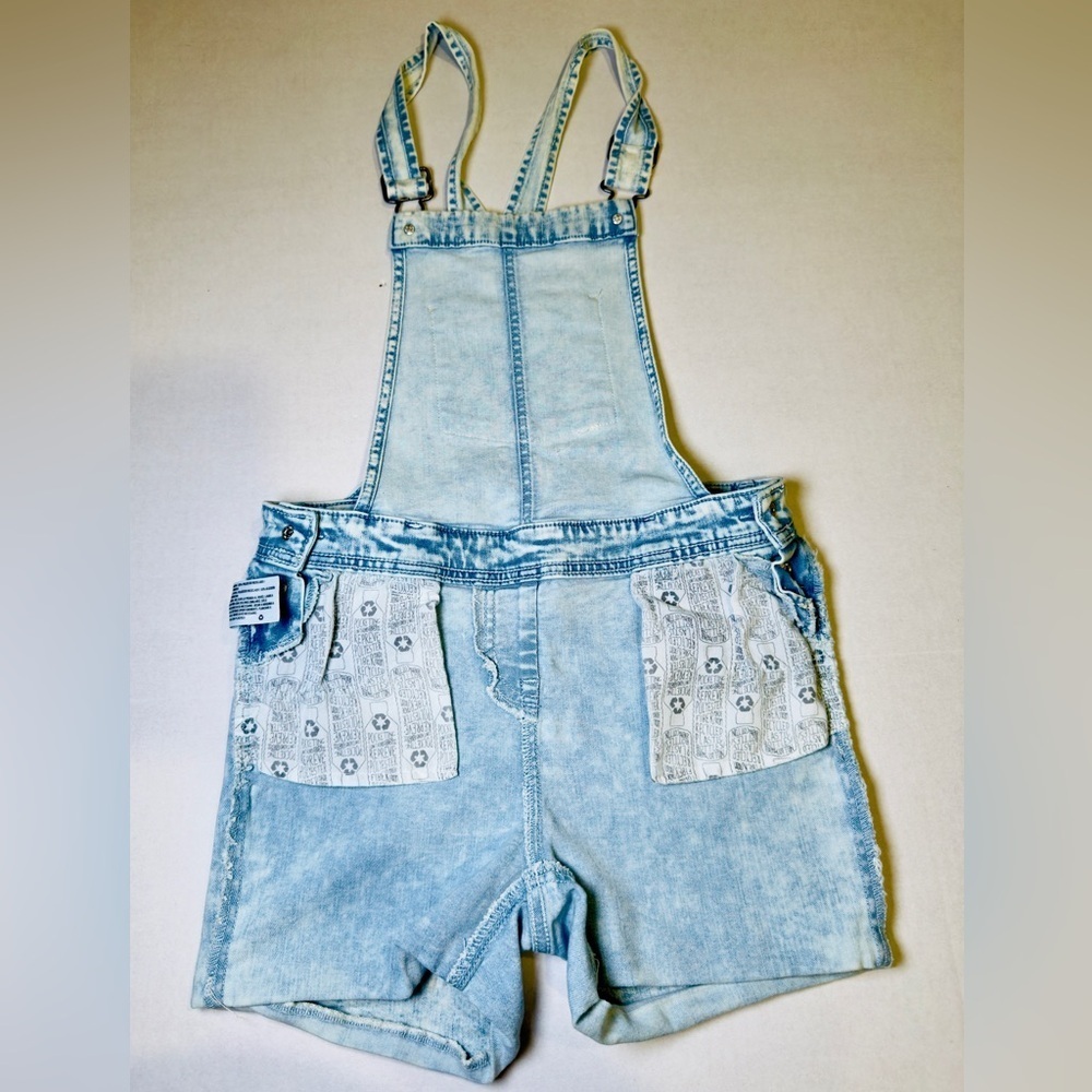 Cat and Jack Girls Shortalls with Sequin Super Stretch Denim Youth Size L 10-12 - Picture 11 of 14